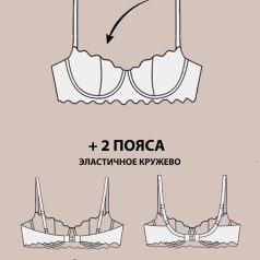 готовое лекало бюстгальтера из кружева