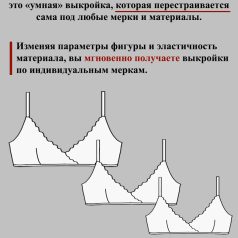 параметрическая выкройка бескаркасных бюстгальтеров и бра