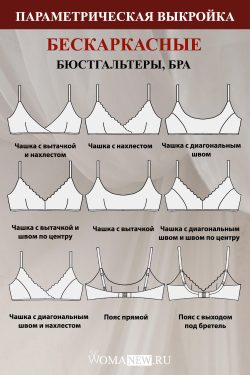 параметрическая выкройка бескаркасных бюстгальтеров и бра